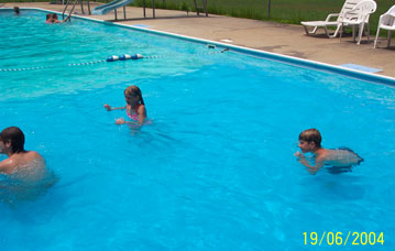 We were all grateful that the weather cleared up so the kids could swim!